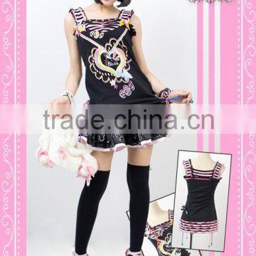 LT-001 punk Lolita sexy girls Sleeveless T-shirts wholesale