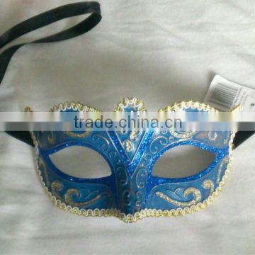 Masquerade glitter mask blue silver gold party eye mask mk025