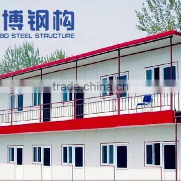 China high quality steel structure frame building two floor prefabricated house