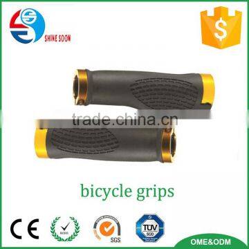 SHINESOON Mountain Bike Grips, Aluminum Alloy Locking Ring Bike Handlebar Grips For MTB BMX Floding Bike