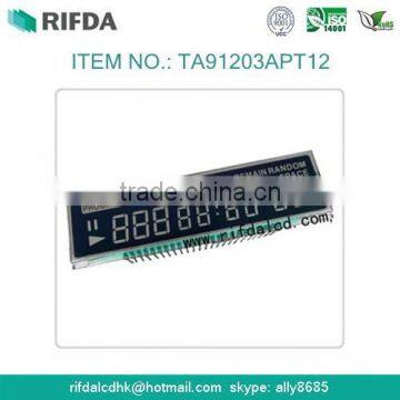 9 digit 7 segment tn black & white lcd display module