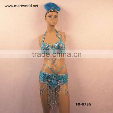 TRQ belly dance sexy egypt costume (XF-073G TRQ)