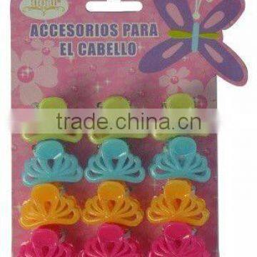 12 PCS FASHION FLOWER PLASTIC CLAW CLIP