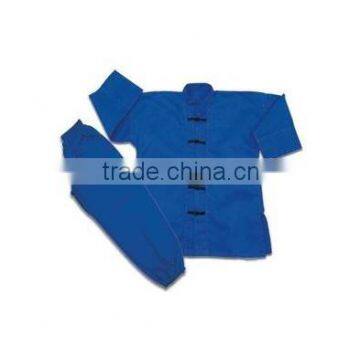 Blue Kung Fu Uniform with Black Frog Button