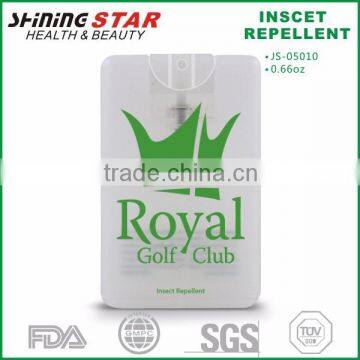 JS-05010 China OEM credit card shape 20ml mosquito repellent spray for business