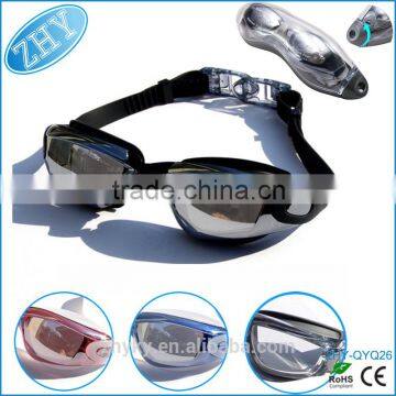 Fashionable swim goggles anti fog and Wide View Swim Goggles