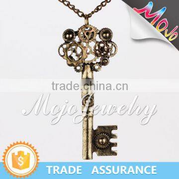 Fashion Design Antique Gold Necklace With Key Pendant on Sale photo-6