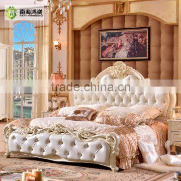 Antique Luxury Rococo European Baroque Bed French Provincial Wedding Hand Carved Wooden MDF Bedroom Set Cardboard Furniture                        
                                                Quality Choice