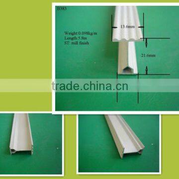 13.6mm*21.6mm*10.2mm aluminum bending rail profile for curtain