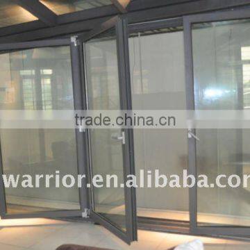 Steel frame glass folding door