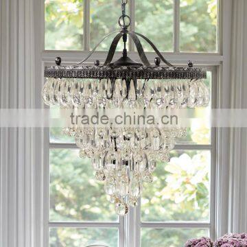 Antique Silver Pendant Lights Round Chandelier Crystal Chandeliers Hanging Lighting Fixture CZ2532AS/10