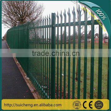 2015 galvanized steel palisade fence coated steel palisade fence/palisade fence(Guangzhou Factory)