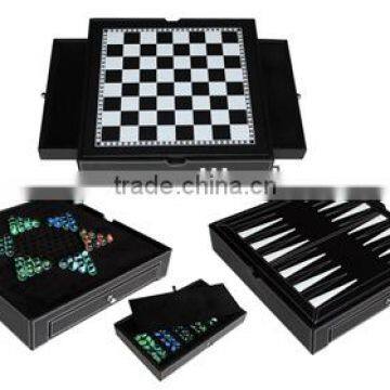 Amazing Double Use Backgammon And Chinese Checker PU Names Of Indoor Games