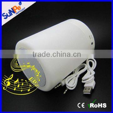Round/Cylinder 2016 Hot Sale Product RoHs Mini Bluetooth Speaker with subwoofer and Light