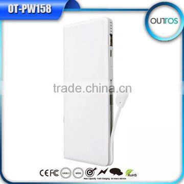 Promotional external battery pack charger thin portable charger 8000mah for xiaomi phone samsung