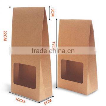 Eco friendly large food packaging bags with window