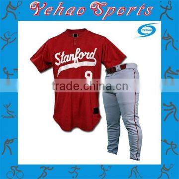 Full sublimated pritning baseball sets, wholesale dry fit popular football shirt