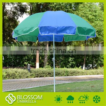 Outdoor big windproof polyester sun protection promotional beach umbrella