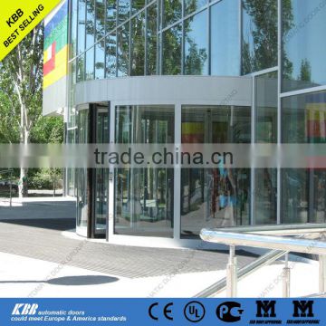 2 wing automatic revolving door, security glass, aluminium frame, CE UL certificate