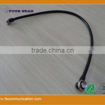 1/2'' Superflexible Cable Assembly With 7/16 Plug to 7/16 Plug Right Angle Connector