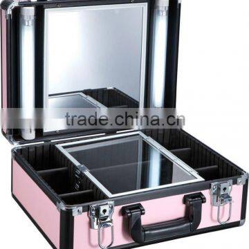 Aluminum makeup case with light and Mirror F9500K