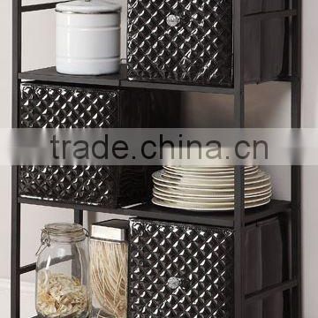 2015 new fashional 3 tiers fabric drawer storage rack