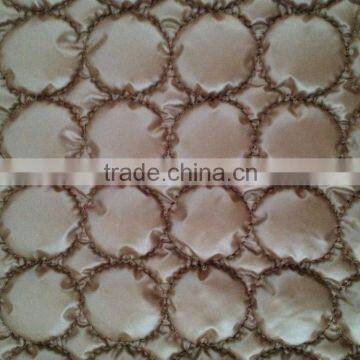 Padded winter embroidery quilting jacket/garment fabric