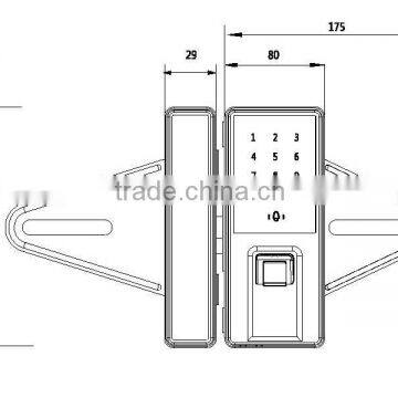 Hot Sale Password Digital Glass Door Fingerprint Lock photo-4
