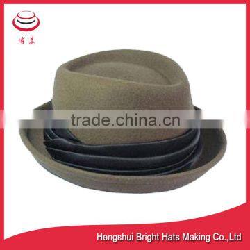 Wool Felt Pork Pie Hat With Curling Brim photo-4