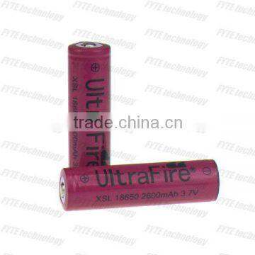 2014 Newest UltraFire 18650 2600mah battery 18650 2600mAh rechargeable li-ion battery for e-cigs mods