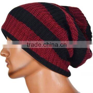 New Slouchy Men Knit Beanie Cap Baggy Winter Ski Skull Hat Oversize Chic Beanie Cap