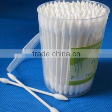 100 tips ear wax cleaning plastic tube cotton buds