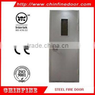 Stainless Steel Frame Glass Fire Doors with BS certificate (CF-F008)