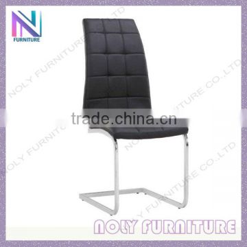 Dining room leather furniture barber chairs chrome legs dining chair