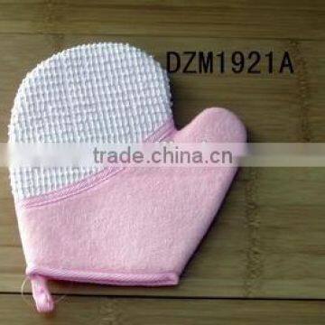 bath exfoliating gloves flax sponge DZM1921-2E