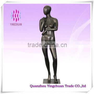 High end faceless matte black full body female mannequin