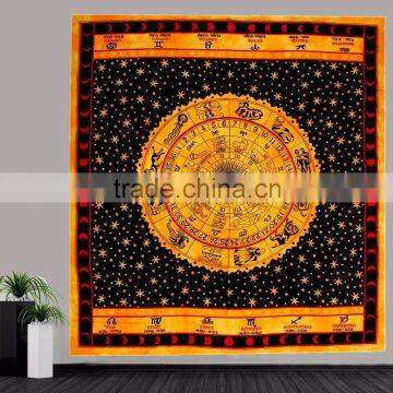 Indian Qwin Hippie Horoscop Ethnic Bedspread Tapestry