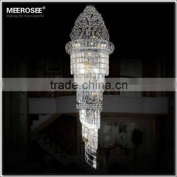 Chrome Big Iron Chandelier, Large Hotel Crystal Chandelier for Hotel Foyer, Stairs MD3108C