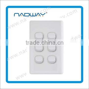 household for civil use vertical SIX gang wall switch