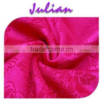 Red or Green leaf Nylon Spandex Jacquard Mesh Fabric