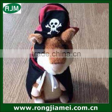 Cool pirate version russian speaking hamster plush toy 2014 newest