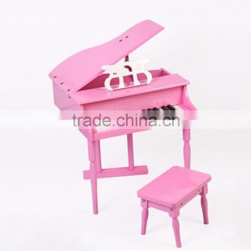 Fashion 30 key children pink Wooden piano, Mini child wooden piano toy