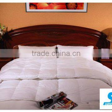 100% cotton fabric hotel alternative goose down feather comforter/ micro fiber quilt /duvet shell