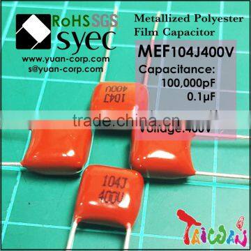 CL21 MEF Metallized Polyester Film Capacitor 104J 400V Capacitor photo-6