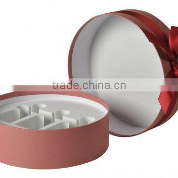 Custom New-style Leatherette Round Box Paper photo-5