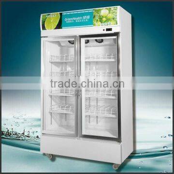 double door upright chiller