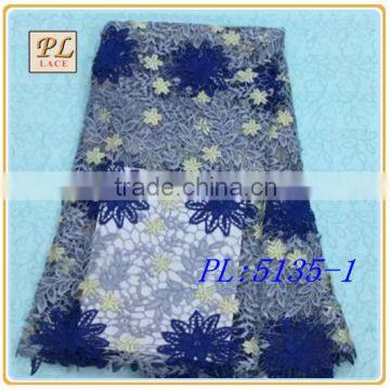 2015 Latest Design Embroidery Water Soluble Guipure Lace Fabric for Fashion Dress photo-2