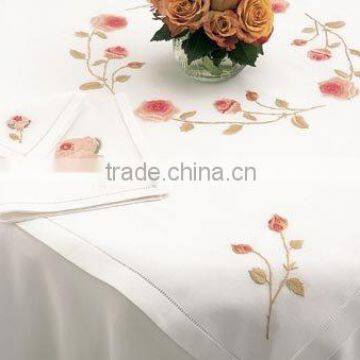 hand embroidery table cloth