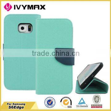 Hot Selling High Quality for Samsung s6 Edge Flip pu Leather Cover Case photo-4
