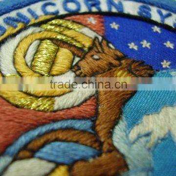 Hand made embroidered badge